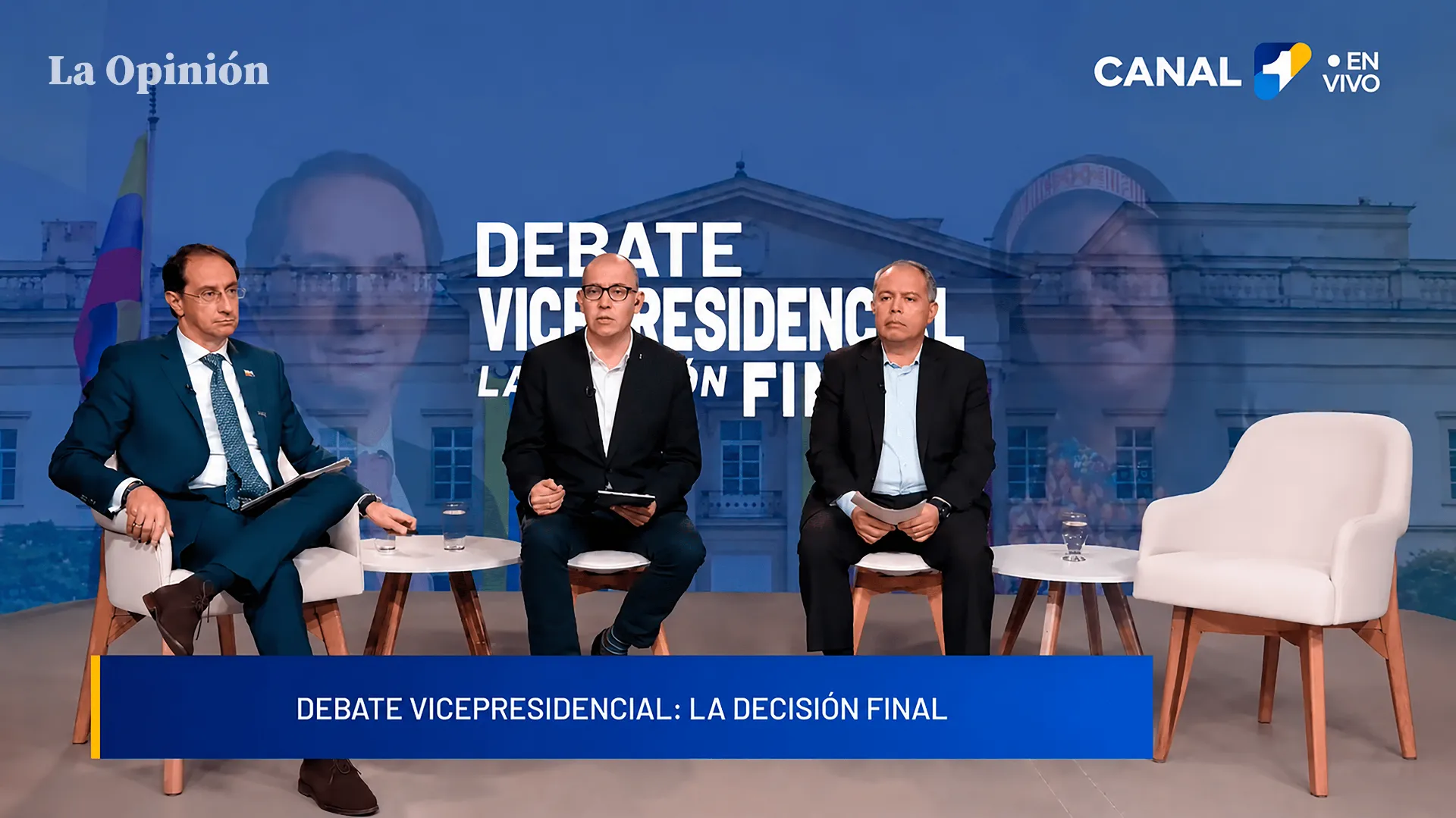 Restrepo debatió en solitario y convirtió la ausencia de Quilcué en un argumento de campaña