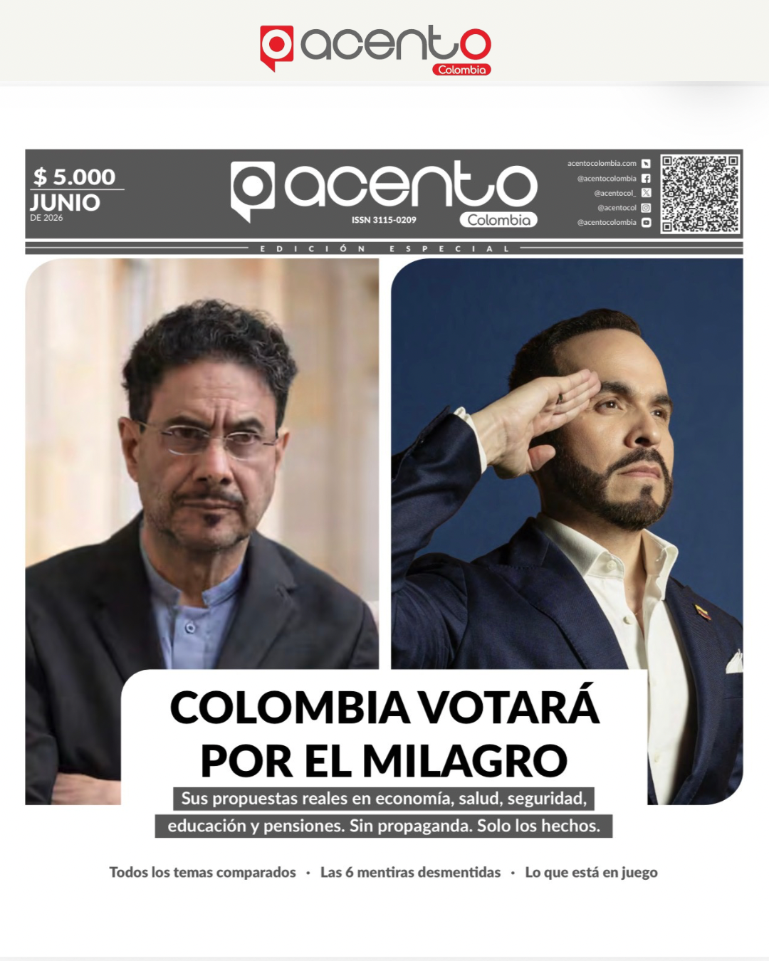 Acento distribuye 100.000 separatas en Colombia antes de la segunda vuelta del 21 de junio