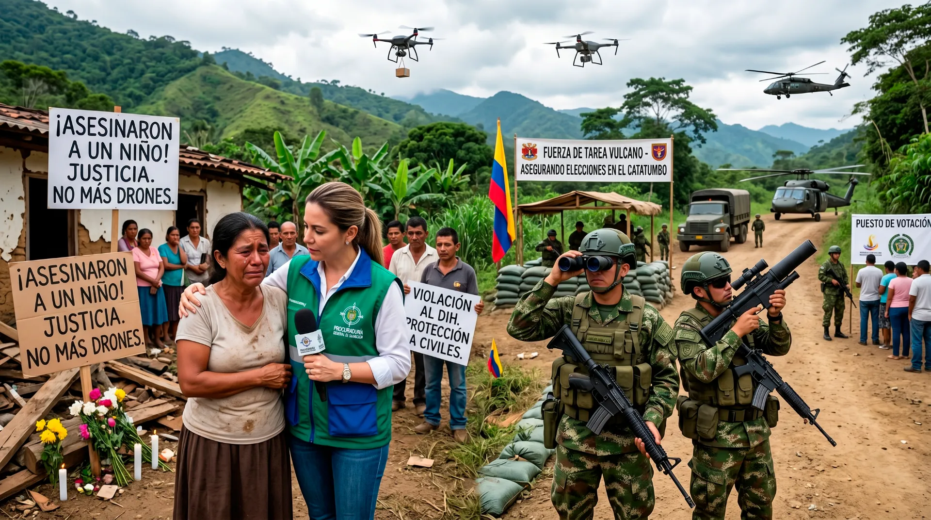 Ataque con drones en Tibú deja un menor fallecido y enciende alarmas frente a las elecciones