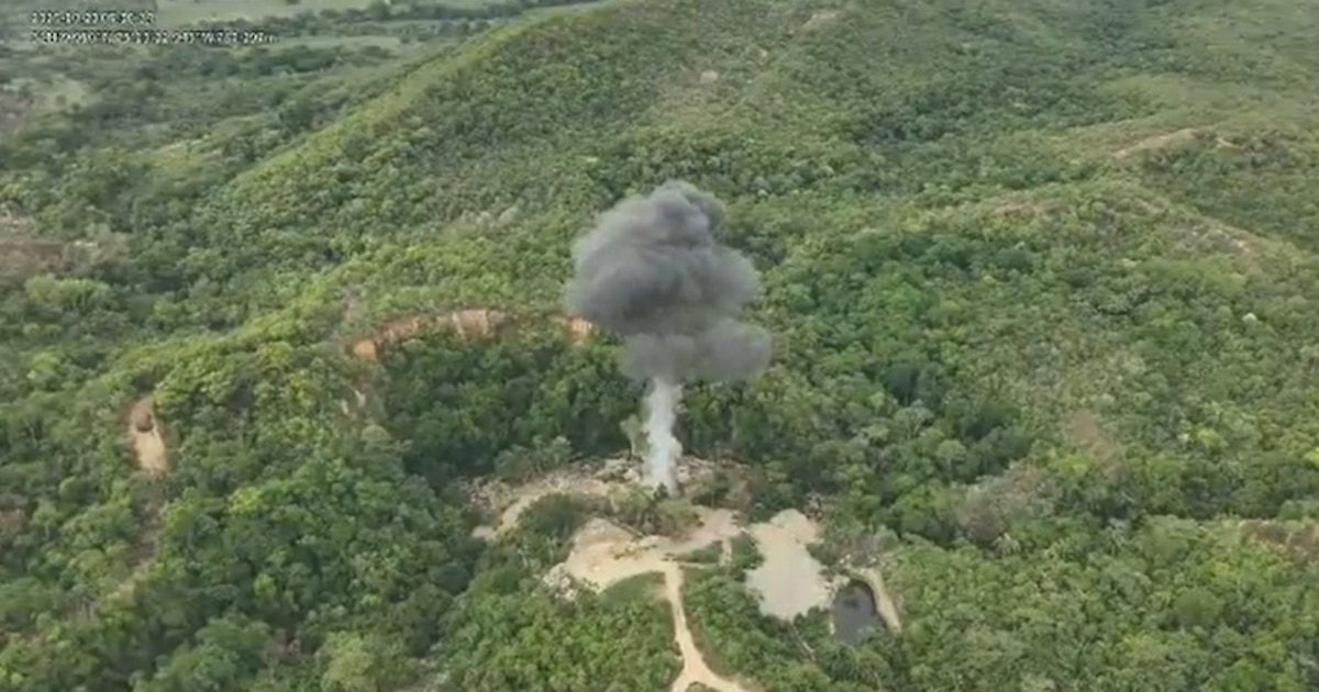 Destruyen maquinaria de minería ilegal en Chaparral, Tolima
