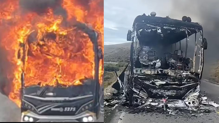 Eln incineró bus de Concorde en Cerrito y gobernador ofrece recompensa