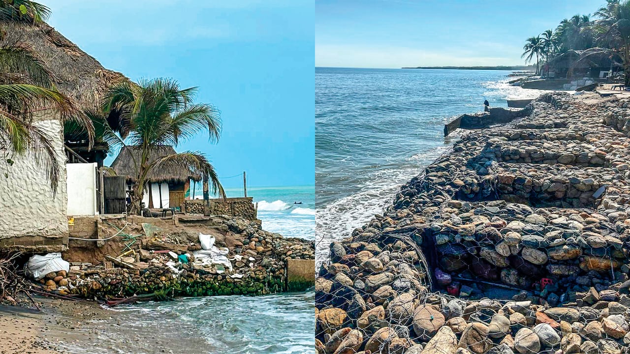 Erosión costera deja sin playas a Palomino, en La Guajira