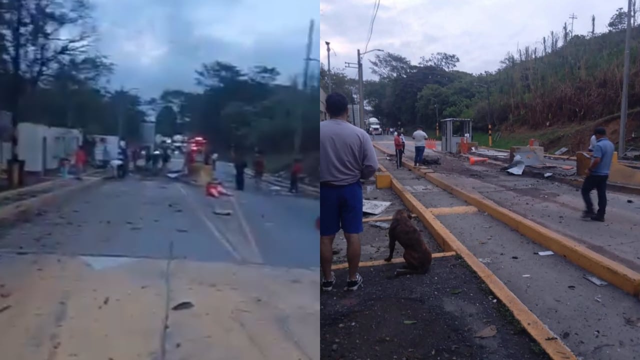 Explosión de moto bomba en peaje El Mango deja cerrada la Panamericana