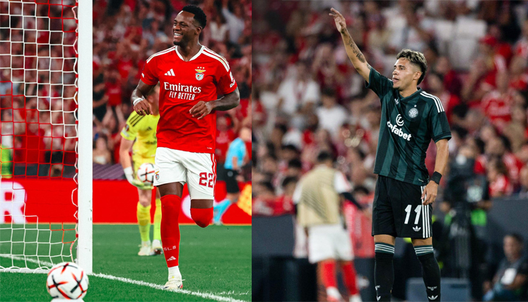 Jhon Durán anotó dos goles con Benfica en la Europa League