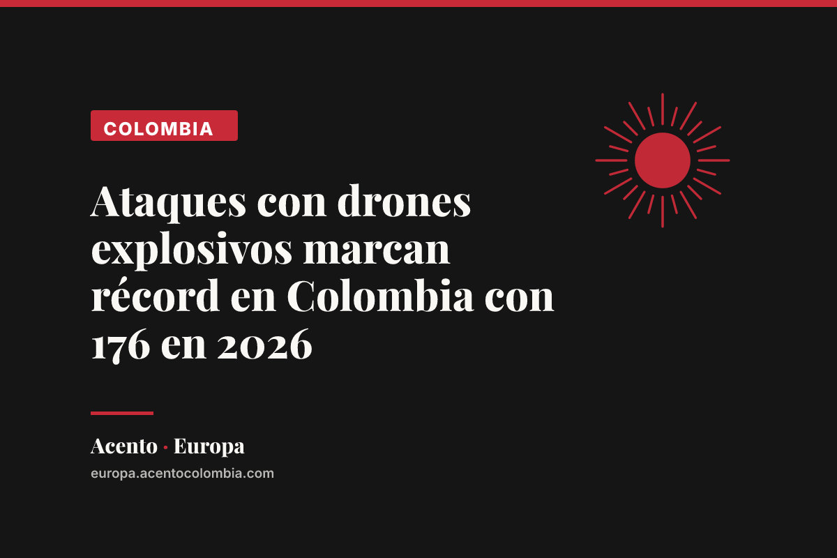 Ataques con drones explosivos marcan récord en Colombia con 176 en 2026