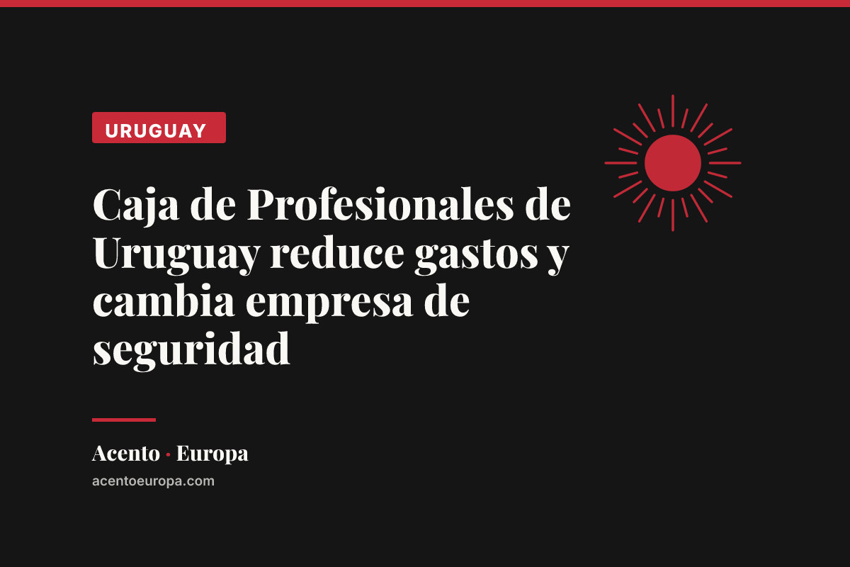 Caja de Profesionales de Uruguay reduce gastos y cambia empresa de seguridad