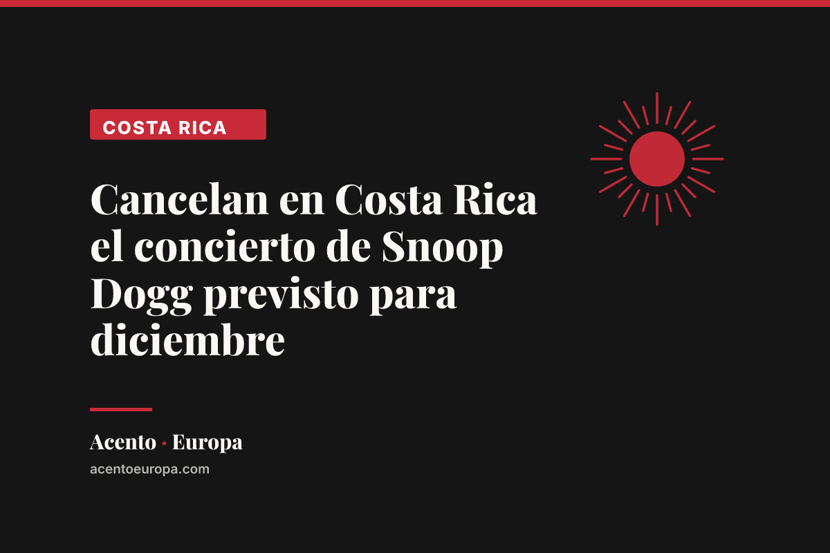 Cancelan en Costa Rica el concierto de Snoop Dogg previsto para diciembre