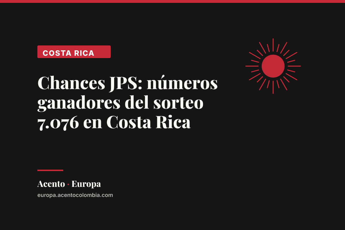 Chances JPS: números ganadores del sorteo 7.076 en Costa Rica