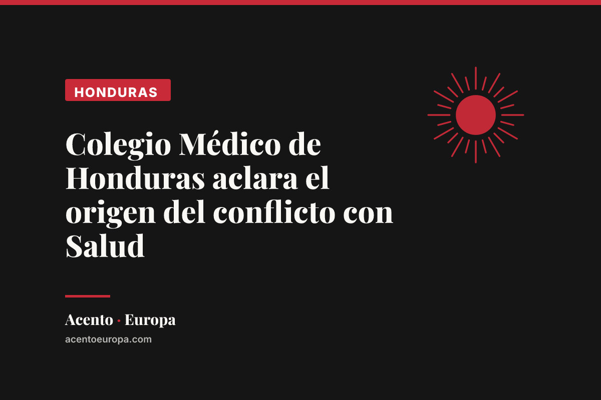 Colegio Médico de Honduras aclara el origen del conflicto con Salud