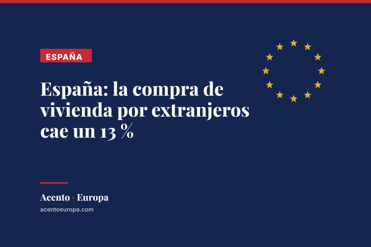 España: la compra de vivienda por extranjeros cae un 13 %