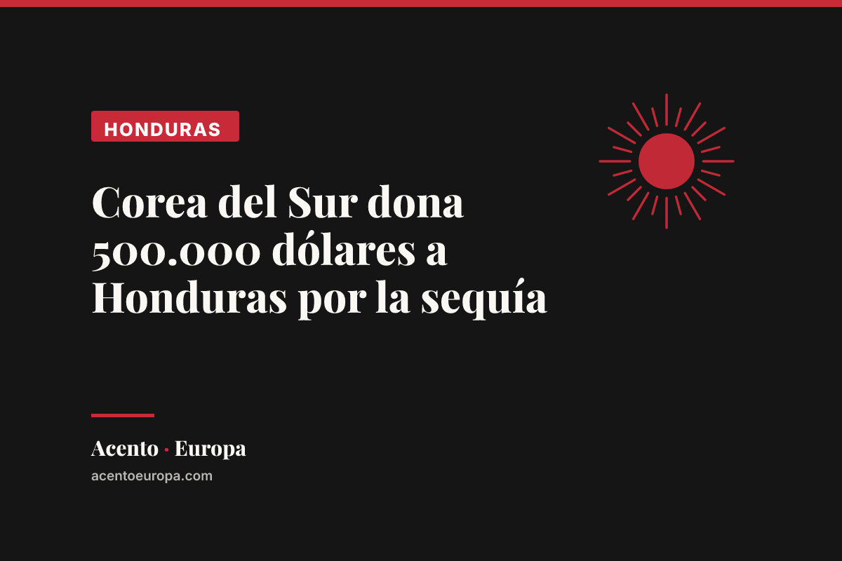 Corea del Sur dona 500.000 dólares a Honduras por la sequía