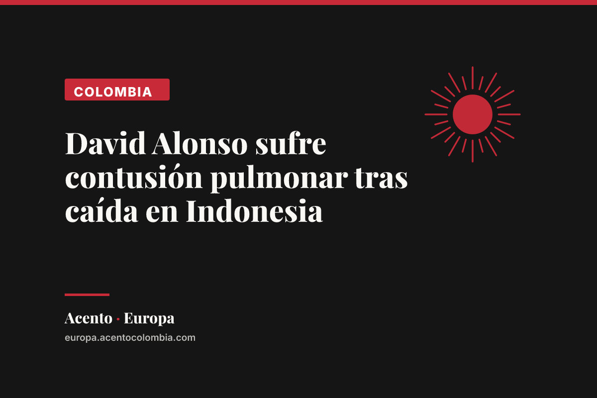 David Alonso sufre contusión pulmonar tras caída en Indonesia