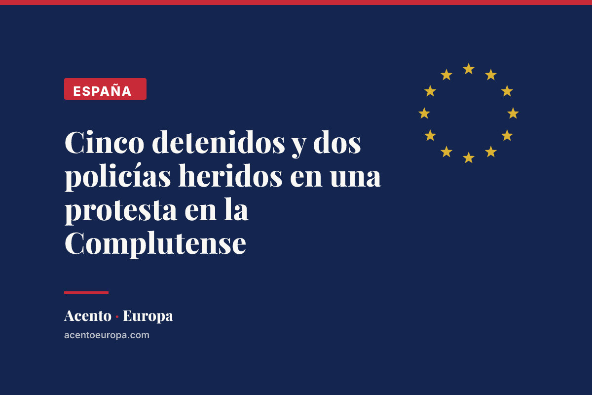 Cinco detenidos y dos policías heridos en una protesta en la Complutense