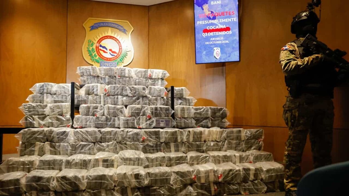 República Dominicana incauta 555 paquetes de cocaína en Baní