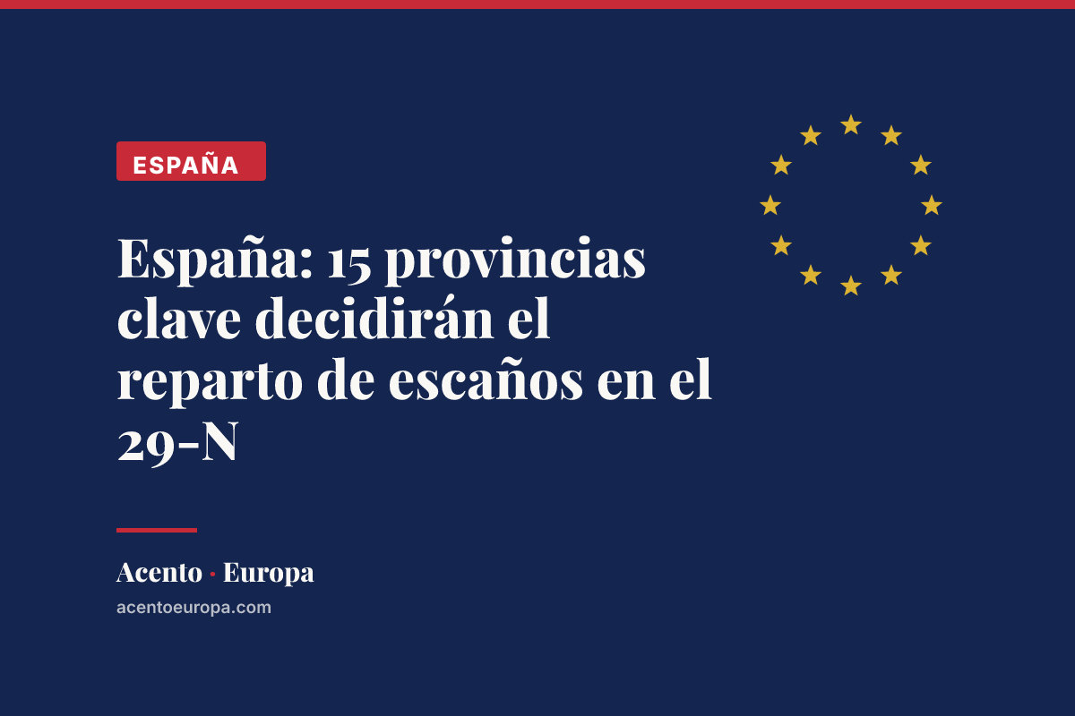 España: 15 provincias clave decidirán el reparto de escaños en el 29-N