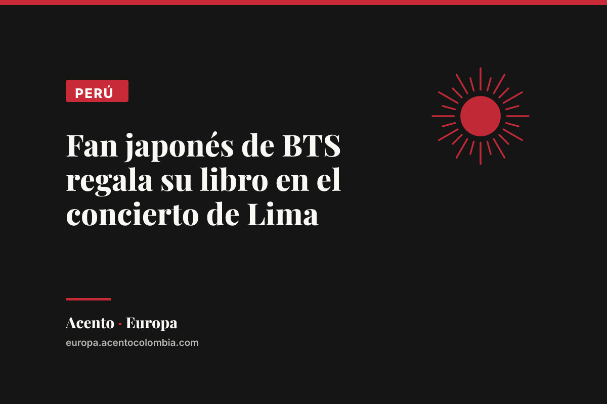 Fan japonés de BTS regala su libro en el concierto de Lima