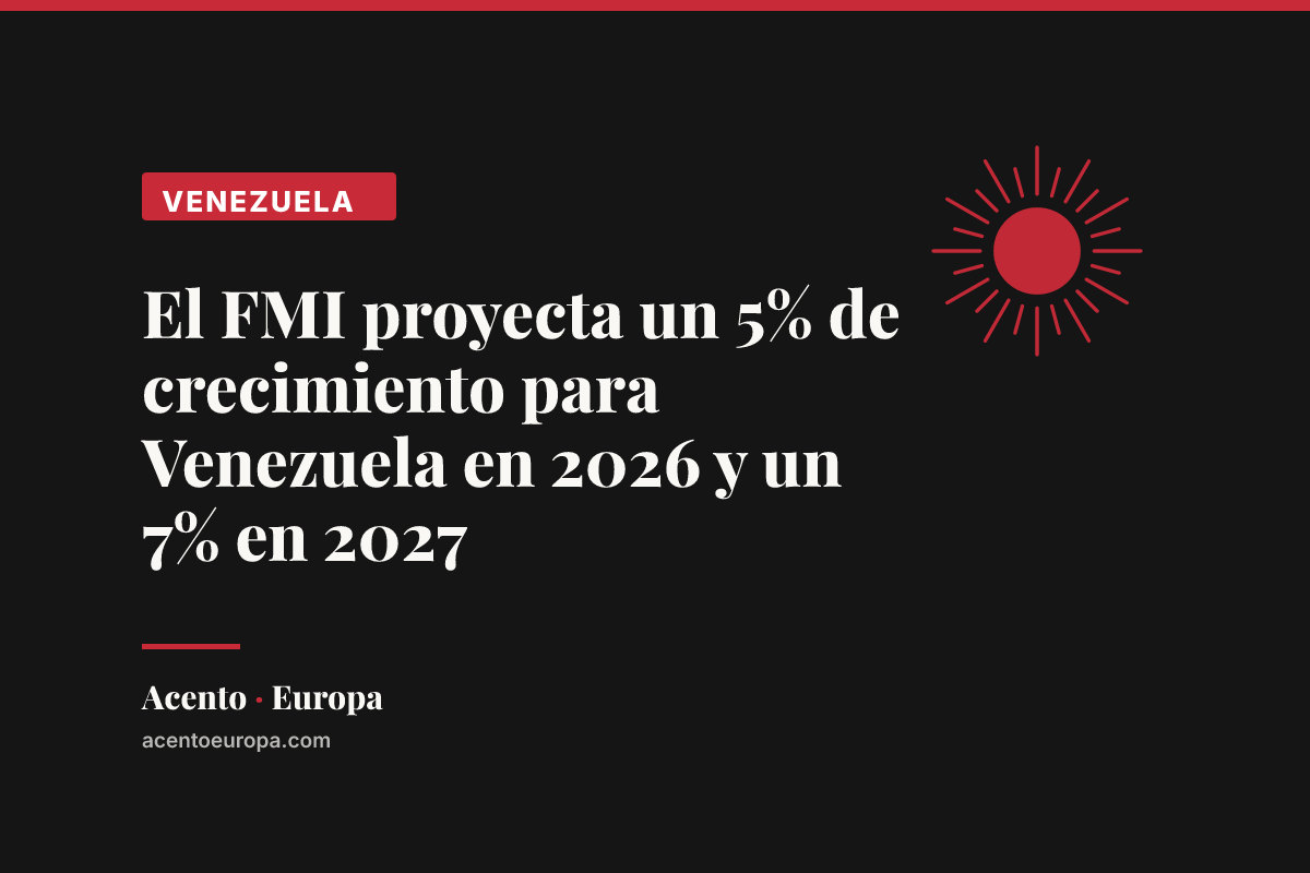 El FMI proyecta un 5% de crecimiento para Venezuela en 2026 y un 7% en 2027