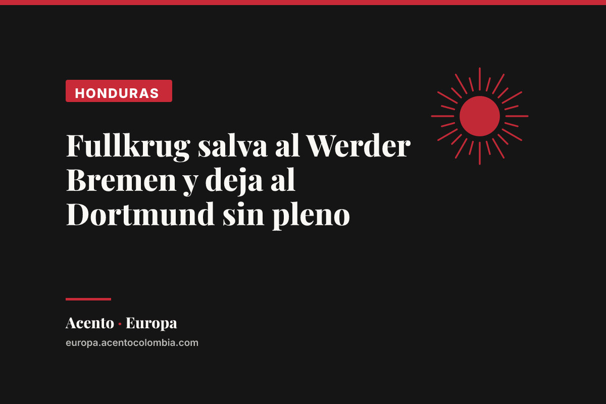 Fullkrug salva al Werder Bremen y deja al Dortmund sin pleno