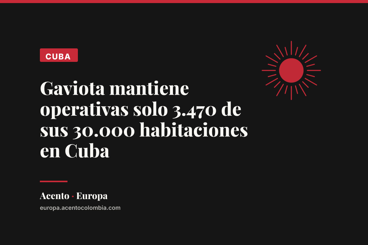 Gaviota mantiene operativas solo 3.470 de sus 30.000 habitaciones en Cuba