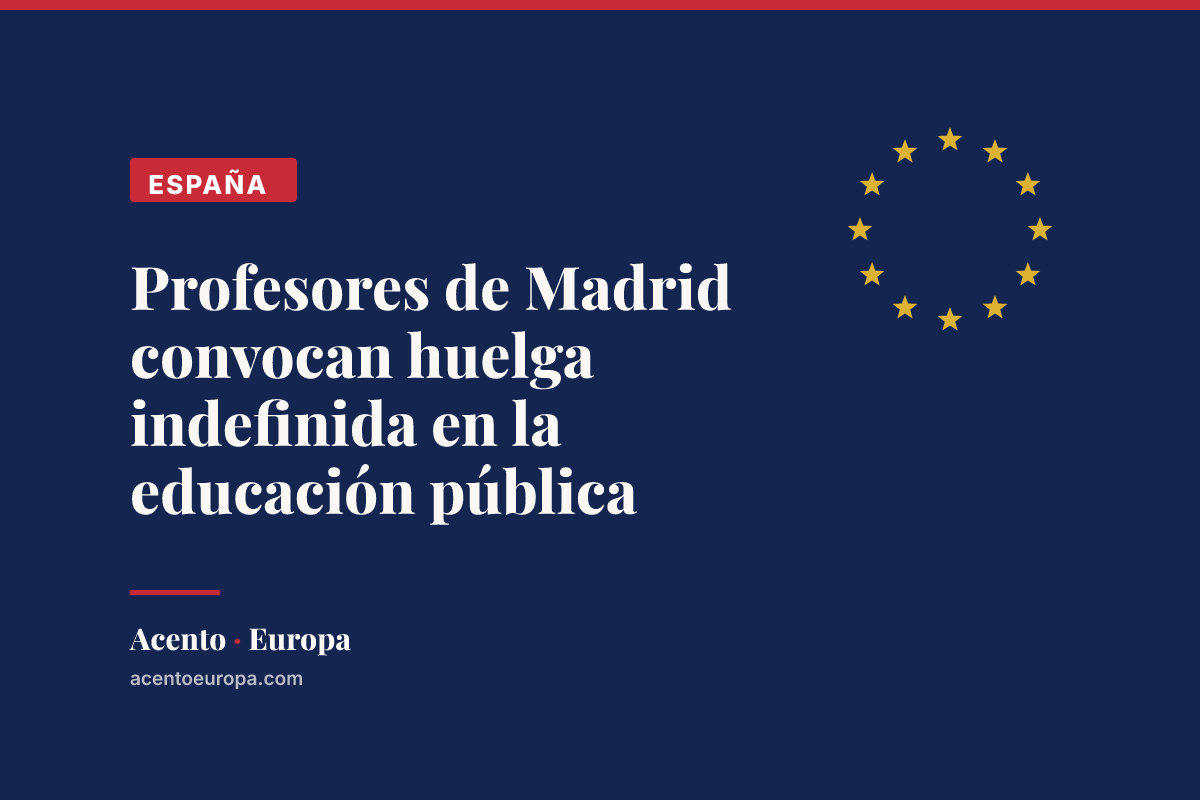 Profesores de Madrid convocan huelga indefinida en la educación pública