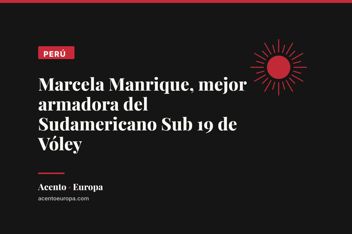 Marcela Manrique, mejor armadora del Sudamericano Sub 19 de Vóley