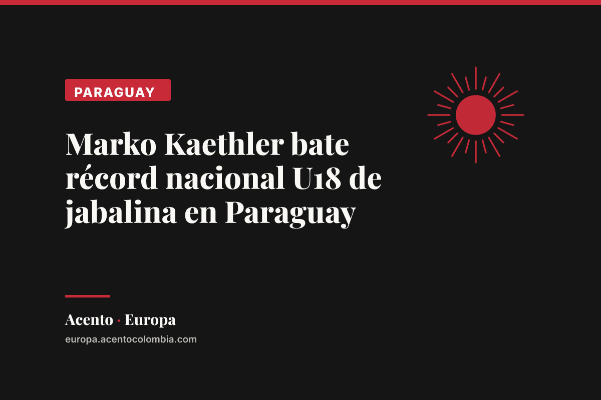 Marko Kaethler bate récord nacional U18 de jabalina en Paraguay