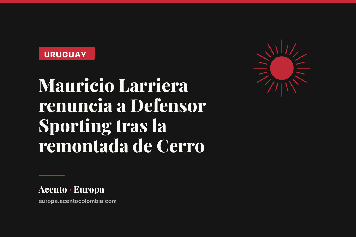 Mauricio Larriera renuncia a Defensor Sporting tras la remontada de Cerro