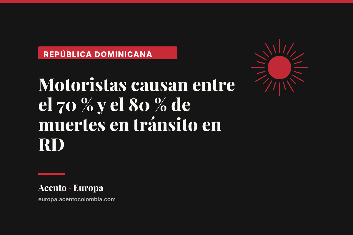 Motoristas causan entre el 70 % y el 80 % de muertes en tránsito en RD