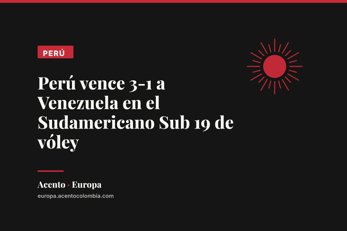 Perú vence 3-1 a Venezuela en el Sudamericano Sub 19 de vóley