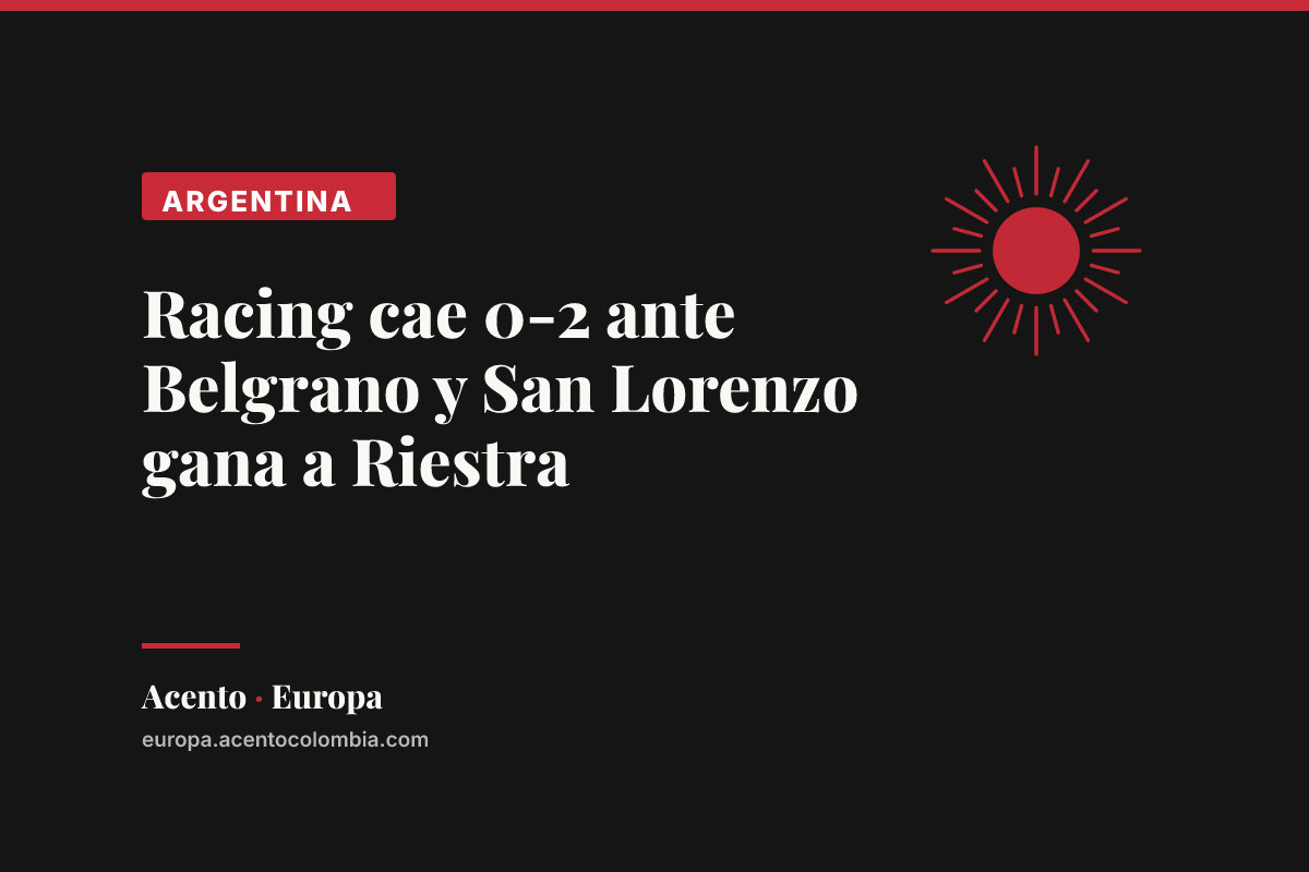 Racing cae 0-2 ante Belgrano y San Lorenzo gana a Riestra