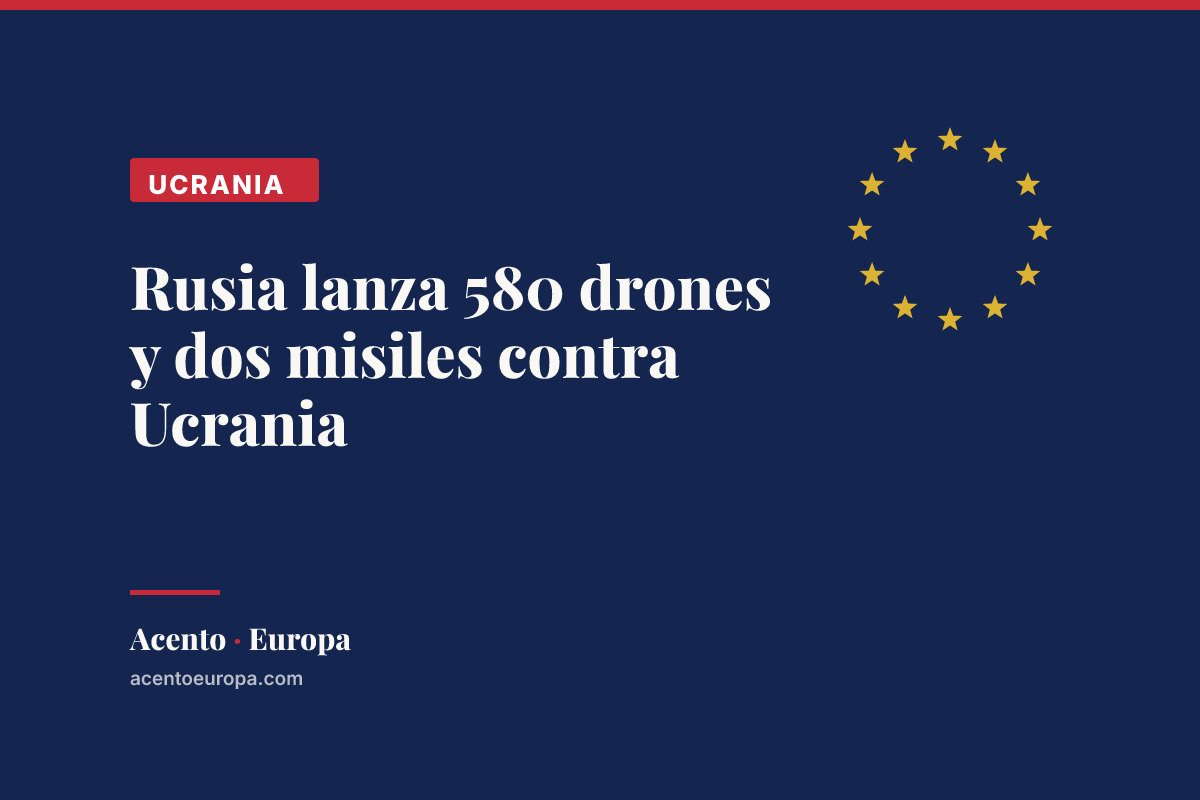 Rusia lanza 580 drones y dos misiles contra Ucrania