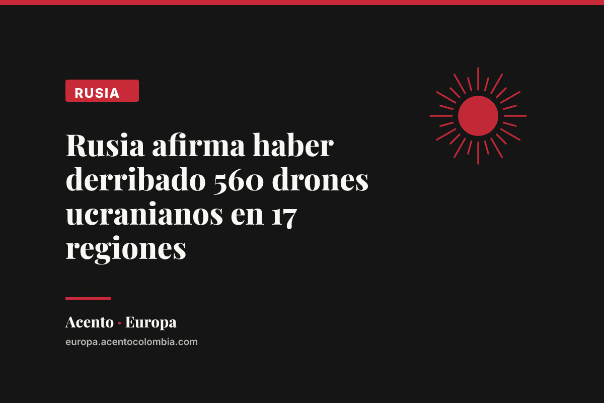 Rusia afirma haber derribado 560 drones ucranianos en 17 regiones