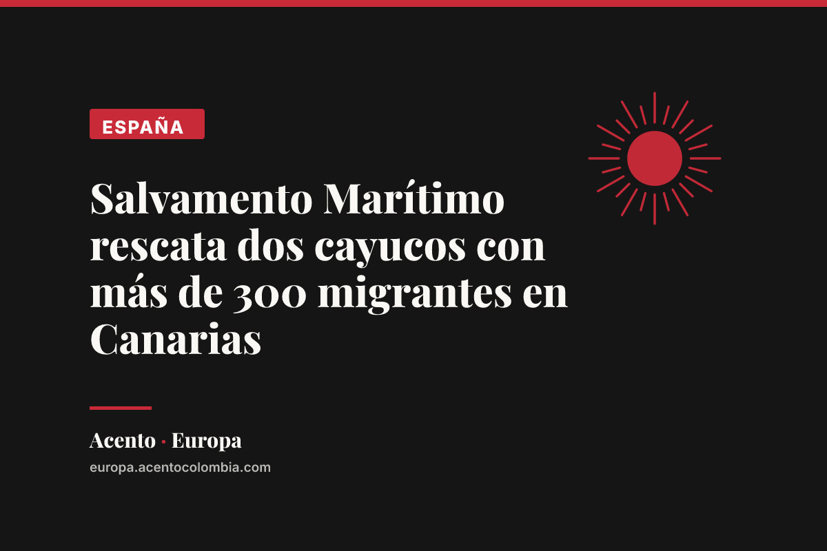 Salvamento Marítimo rescata dos cayucos con más de 300 migrantes en Canarias