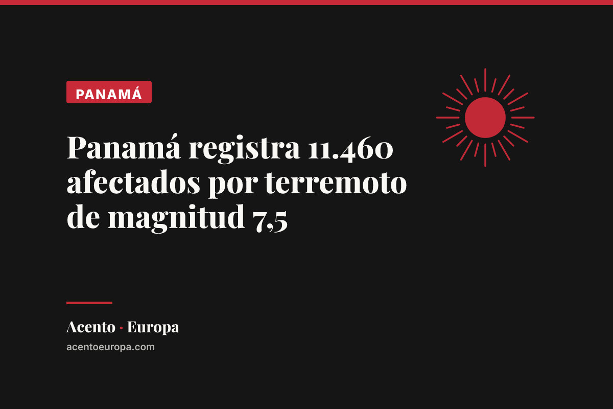 Panamá registra 11.460 afectados por terremoto de magnitud 7,5