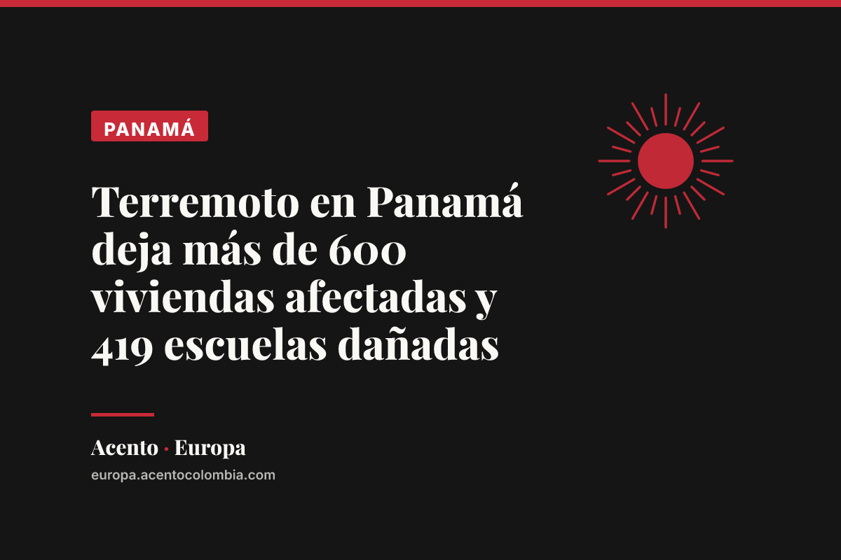 Terremoto en Panamá deja más de 600 viviendas afectadas y 419 escuelas dañadas