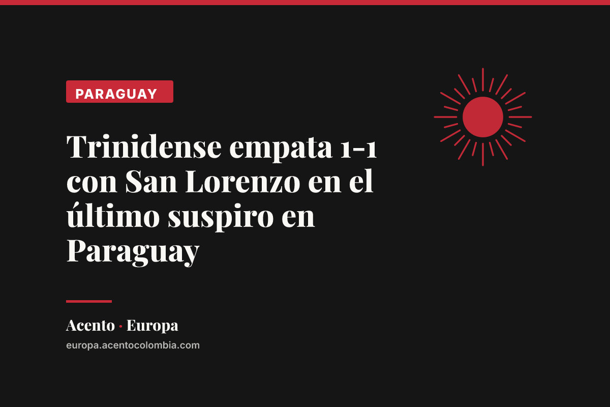 Trinidense empata 1-1 con San Lorenzo en el último suspiro en Paraguay
