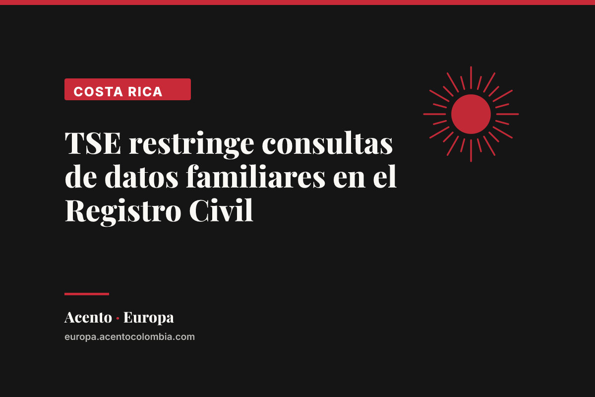 TSE restringe consultas de datos familiares en el Registro Civil
